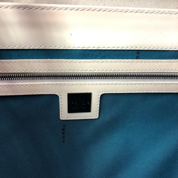 Fendi Large Creme Patent Leather Shoulder Bag - Picture 8 of 8